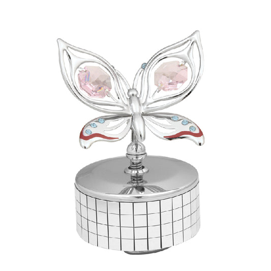 Dancing Wings – Butterfly Crystal Art Music Box